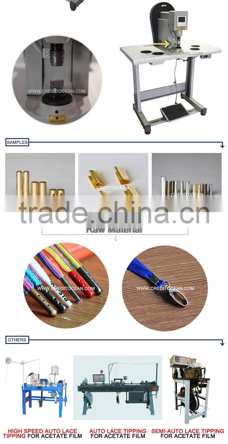 Shoelace metal tipping machine