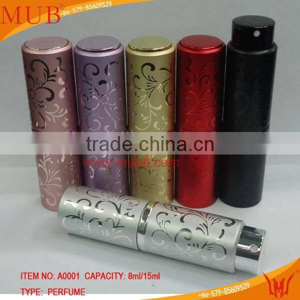 2014 New Square Shape Good Feel 7ml Aluminum Pump Sprayer