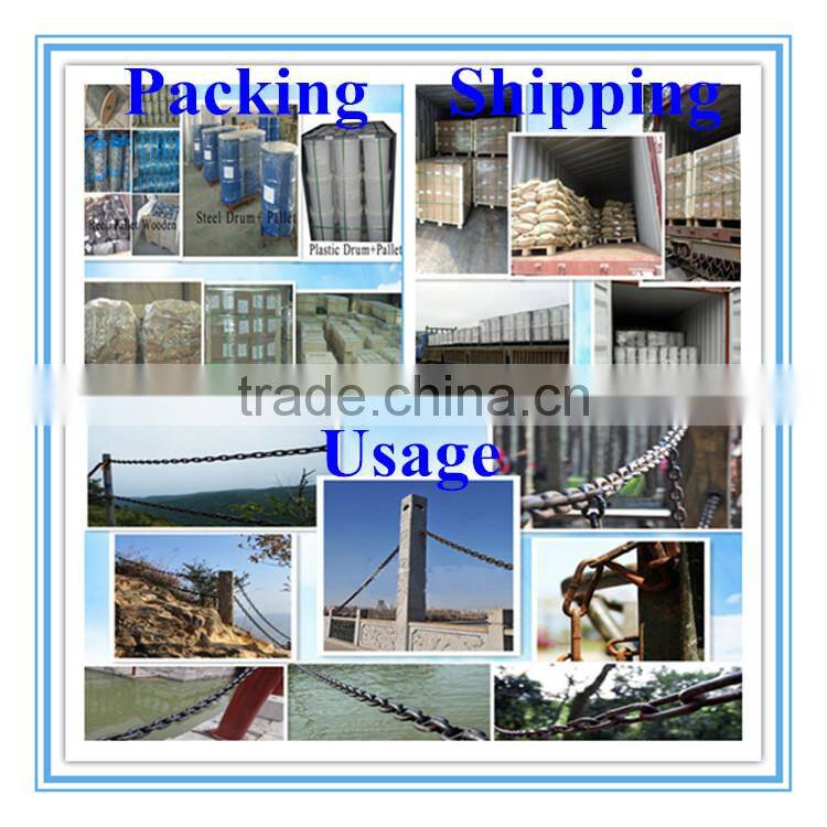 G30 DIN metal chain with gunny bags or plastic bucket