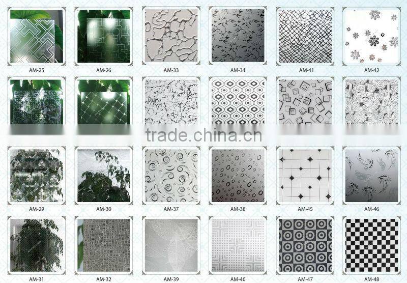4-19mm AM-80 Decorative Acid Etched Frosted Art Architectural Glass