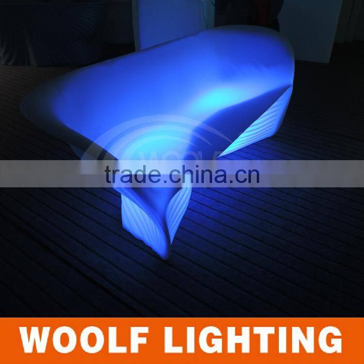 Popular Club Conch Design Luminous Coffee Table LED Sofa Set