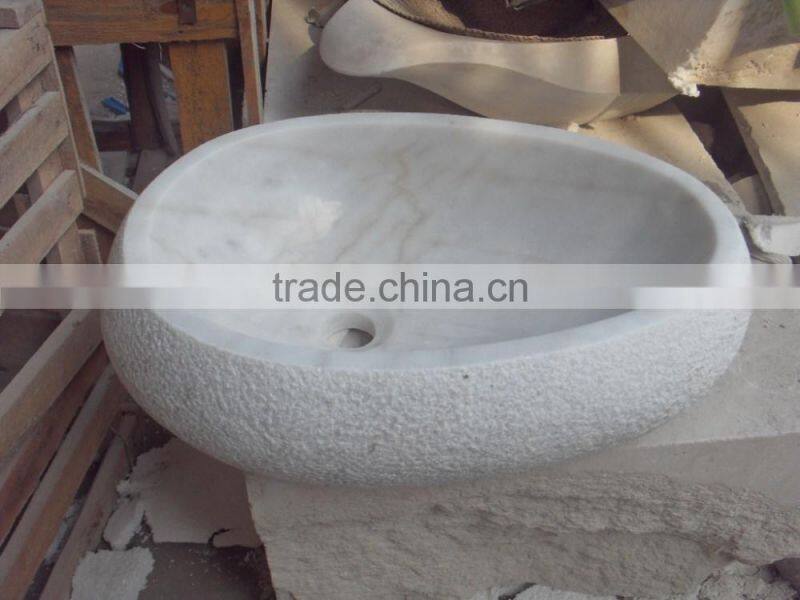 countertop single hole marble basin
