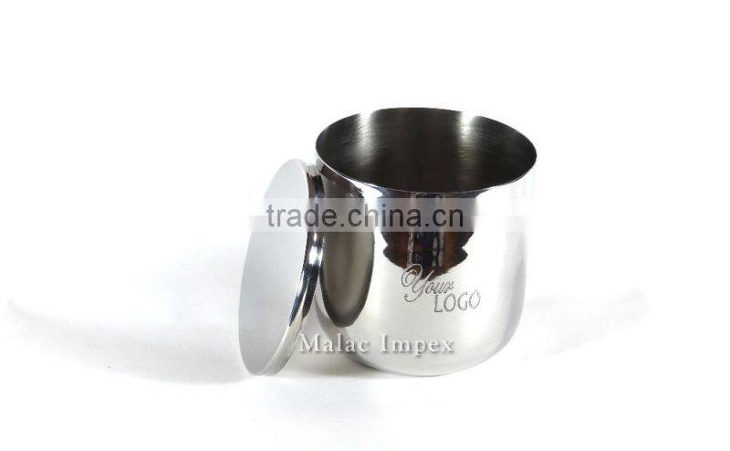 New design brand logo brass copper candle cup