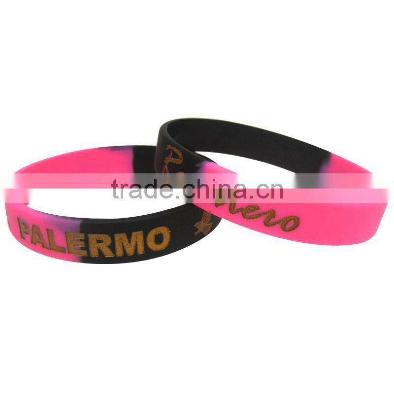 Cheap advertising Camouflage silicone wristband