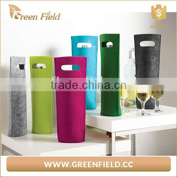 Promotionfelt wine bottle bag,single felt fabric bottle wine bag