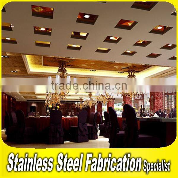 Custom Made Luxurious Stainless Steel Interior Hotel Lobby Decoration