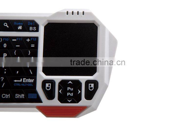 Wireless Bluetooth Mini Keyboard with Built-in Touchpad air mouse remote control for Android and iOS