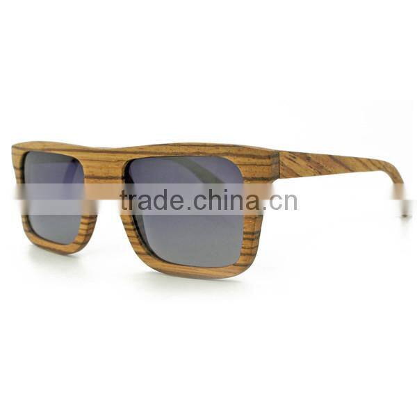 China factory custom luxury natural zebra wood sunglasses