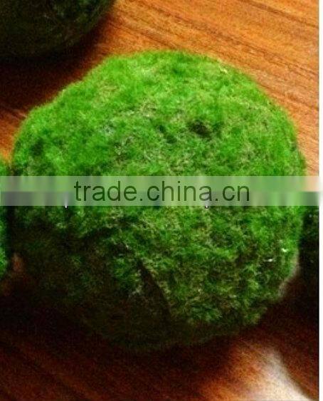 moss ball wreath/decorative green moss balls/topiary moss ball