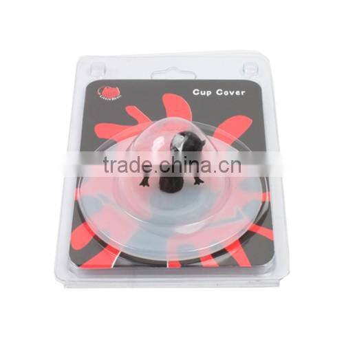 Good Sealability Silicone coffee Cup Cover with Little evil Sleeve