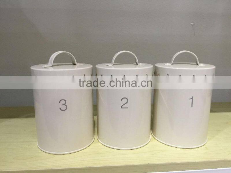 SET 0181 retro classic round sugar tea coffee canister