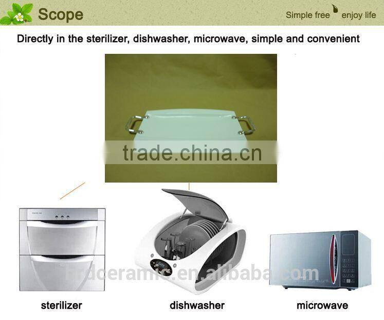 New style stock ceramic ozone plate with Metal handle