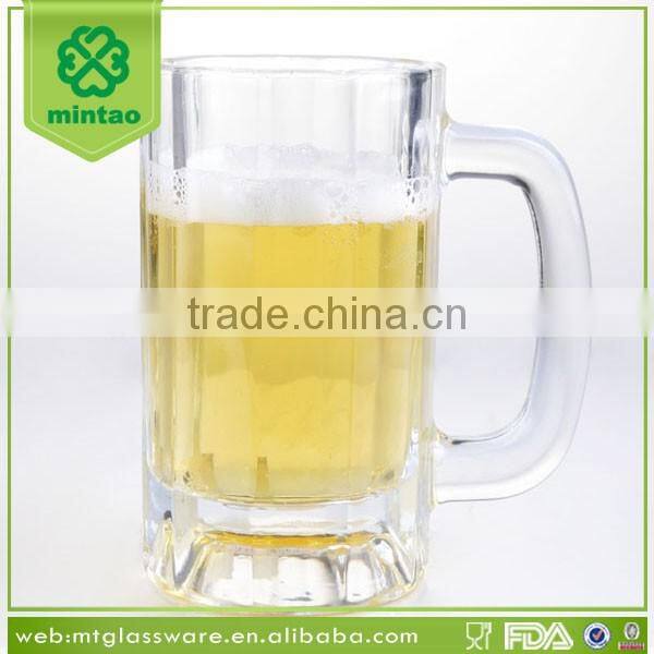 Clear glass beer mug 1.5 liter