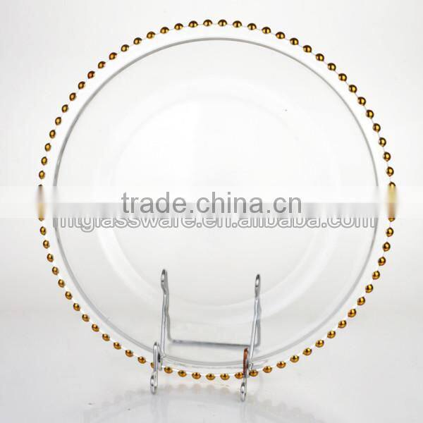 electroplating coloed cake stand with stem