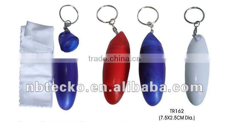 Glasses cleaner keychain/ mirco fiber cloth