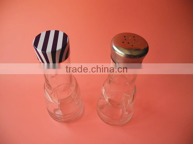 high salt sugar pepper herbs glass storage bottle with sifter covers