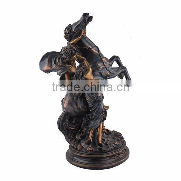 Modern horse statue garden deocr lover erotic bronze sculpture