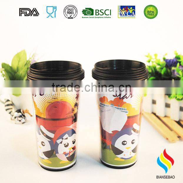 Tumbler with changeable paper