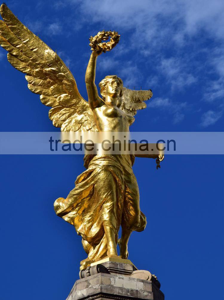 bronze foundry famous large outdoor decoration golden angel statue