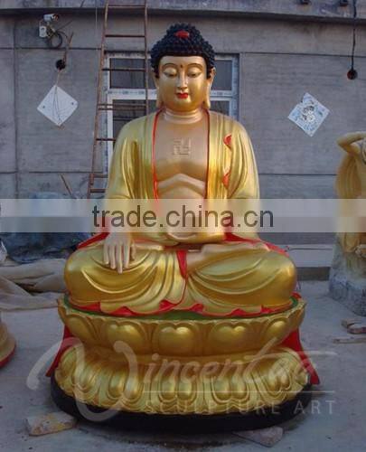 Eastern style outdoor fengshui crafts fiberglass buddha garden statue hot sale