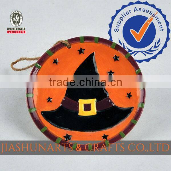 Witch Hat Relief Ceramic Decorative Wall Hanging