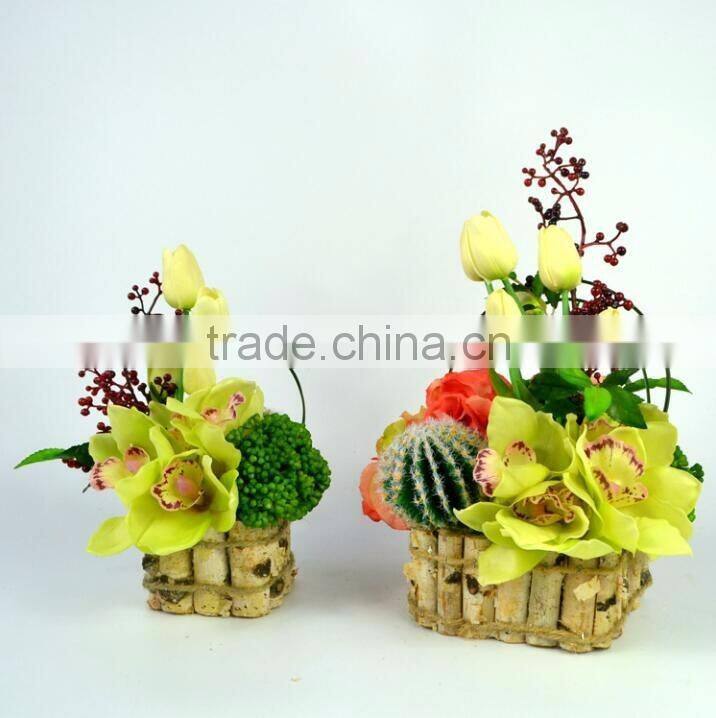 Colorful flower decoration BISINI round flower box art resin craft(BG11-M036)