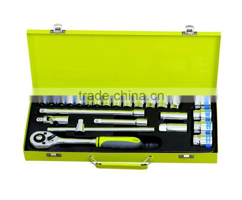 CF598703: 25pcs 1/2" drive socket and ratchet handle set