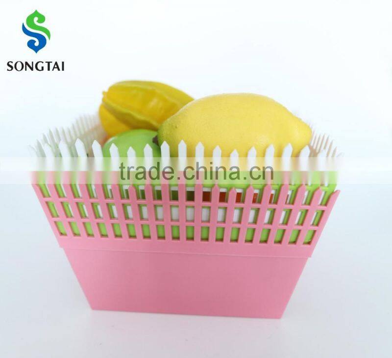 2016 New Style pp plastic suqare fence fruit basket