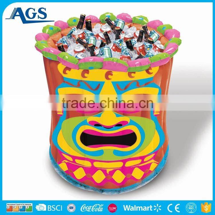 EN71 approved pvc inflatable palm tree ice bucket inflatable cooler