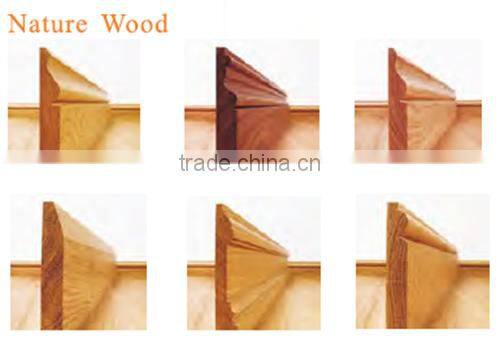 MDF baseboard wood moulding with 0.5mm thick Natural Wood Veneer Veneer Type