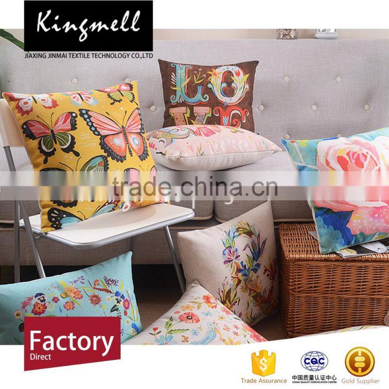 China cotton cushion cover manufacturer with personal customization