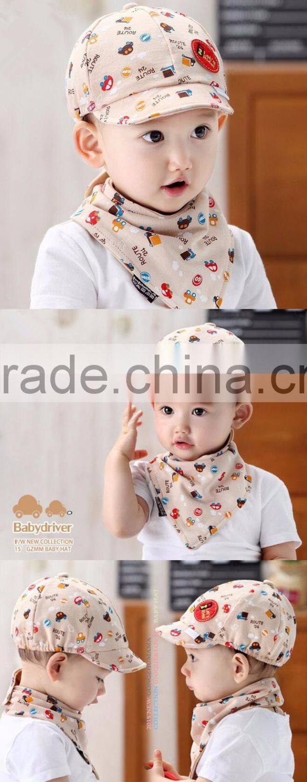 Wholesale New Style Cute Cartoon Neutral Cotton Snapback Bassball Cap Baby Hat