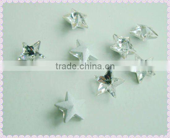 fancy crystal beads with pentagram shaped