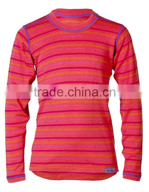 100%merino Kid clothing Thermal underwear top long johns