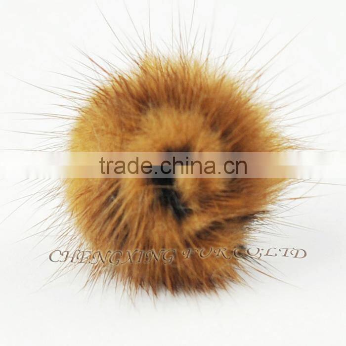 CX-A-53 Genuine Rex Rabbit Fur Flower Five Finger Ring