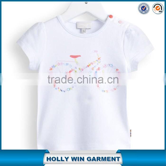 Hot sale fasion design kids clothing top brand t-shirts for girls printed t shirts