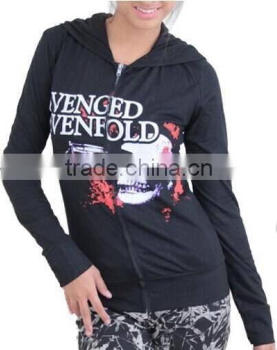 Fashion print zipper jacket for women