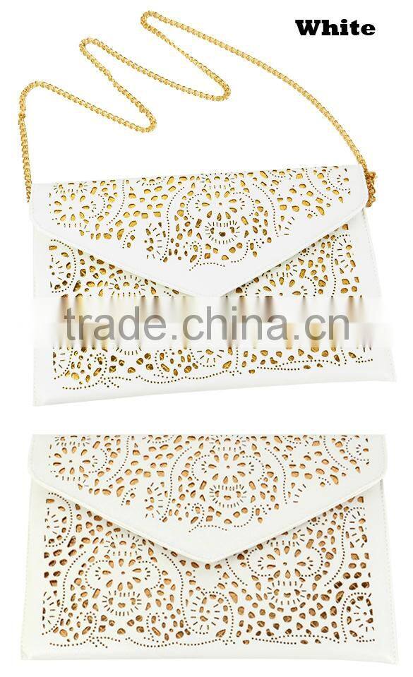 Women's Vintage Hollow Out Envelope Clutch Shoulder Cross-body Bag 18493#