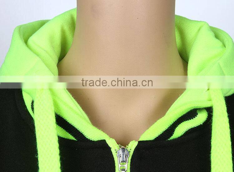 NY printed applique zip hood fleece hoodies sweatshirts