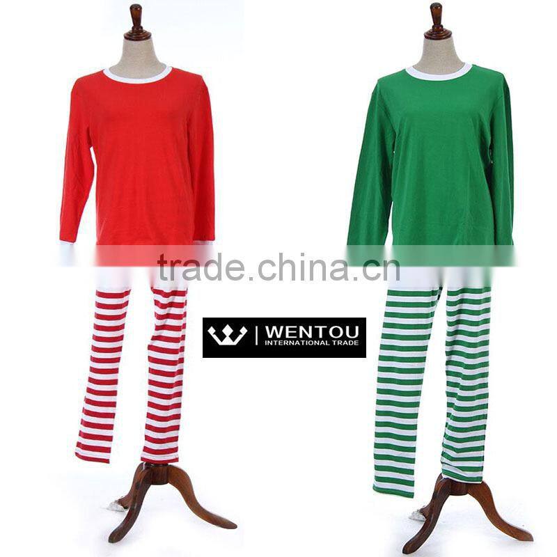 Wholesale Personalized Christmas Striped Pajamas