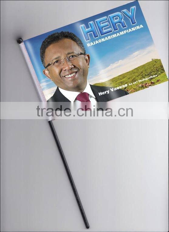 plastic stick custom hand flag