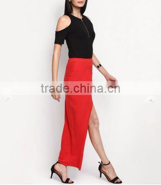 Blank cold shoulder t-shirt women clothes fittes zipper up t shirt