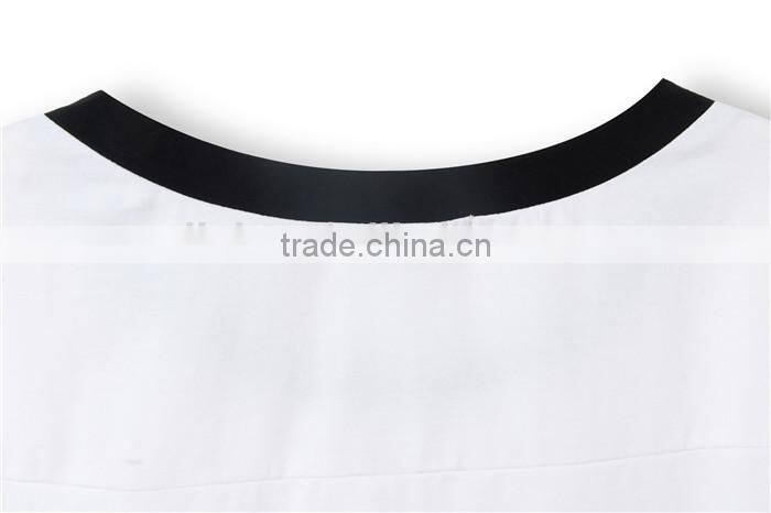 sports style latest 2015 summer elegant shirts for ladies with paillettes decoration