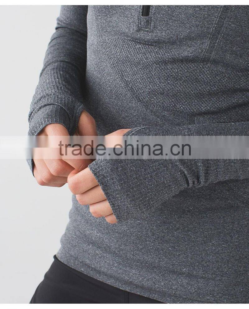 Dong guan sweatshirt manufacturer custom half zip sweatshirt for women