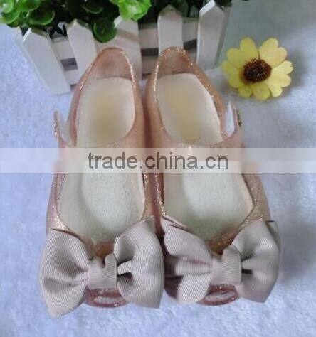 fabric bow melissa shoes for kids, mini melissa for girls