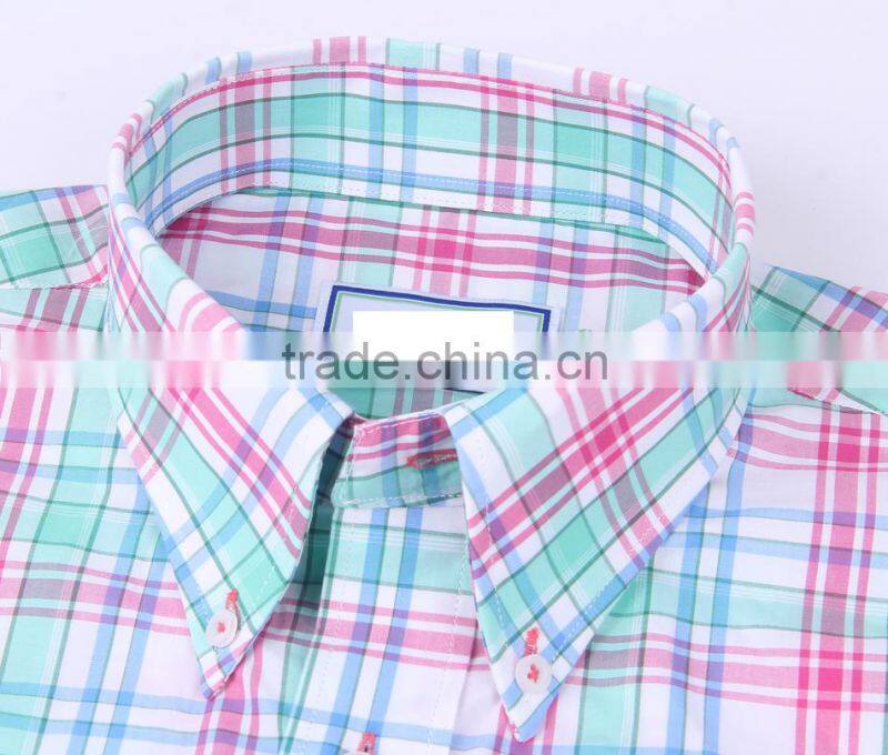 2017 latest men's plaid casual long sleeve shirt