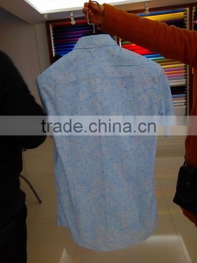 Summer short sleeve printing men shirt