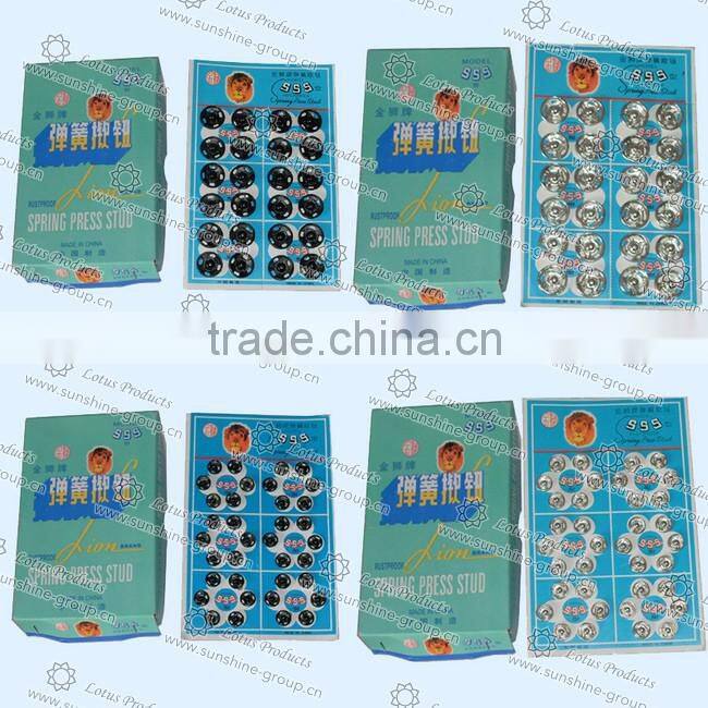 Sewing Button Snap Fasteners For Garment With Blister Card Snap Button