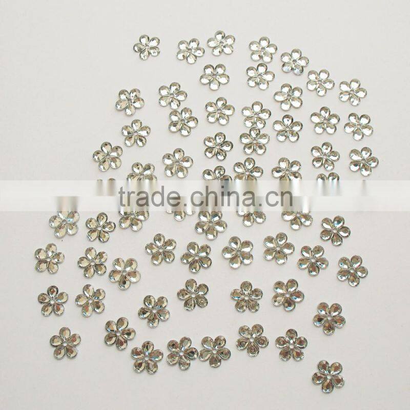 High quality sew on acrylic rhinestone acrylic crystal flower for garment