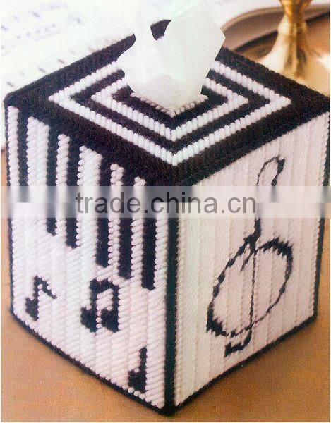 DIY goods,3D Cross stitch Embroidery.beautiful.Tissue Box-007-01